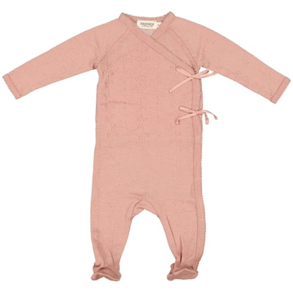 MarMar Wool Pointelle Burnt Rose New Born Rubetta Heldragt - Str. 0 mdr/44