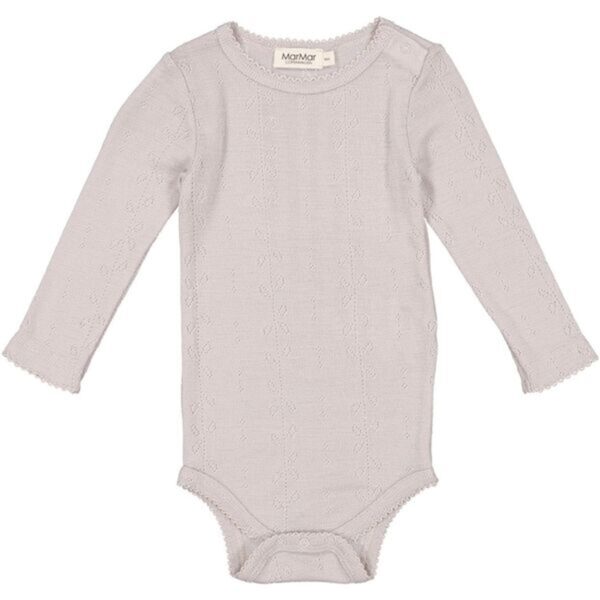 MarMar Wool Pointelle Soft Dove Benedikte Body - Str. 4 mdr/62