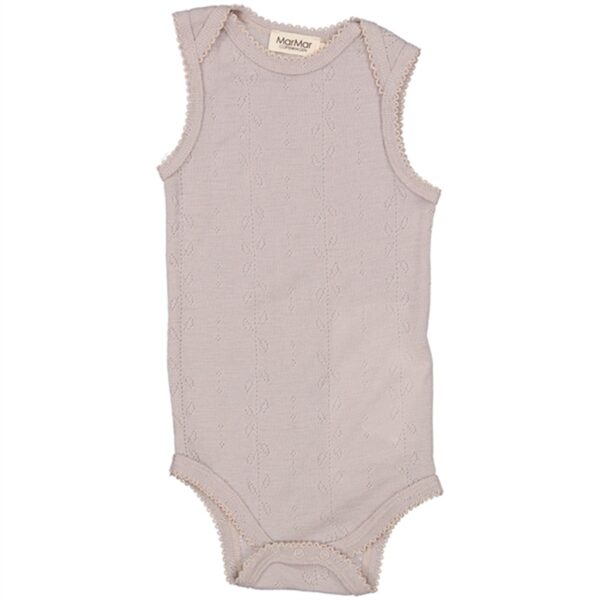 MarMar Wool Pointelle Soft Dove Bini Body - Str. 2 mdr/56