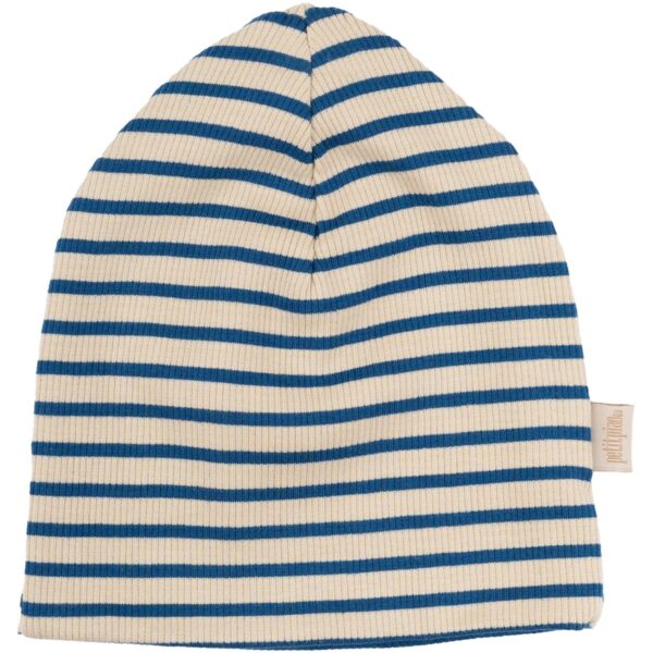 Petit Piao Deep Cobalt/Dark Off White Beanie Modal Striped - Str. 104-116