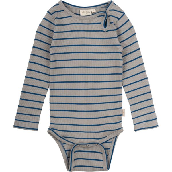 Petit Piao Deep Cobalt/Grey Stone Body Modal Thin Stripe - Str. 62