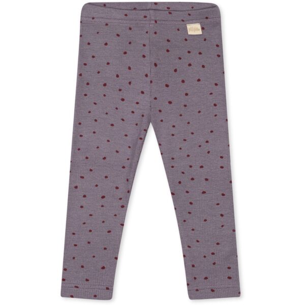 Petit Piao Dusty Violet Dot Leggings Modal Dot - Str. 104