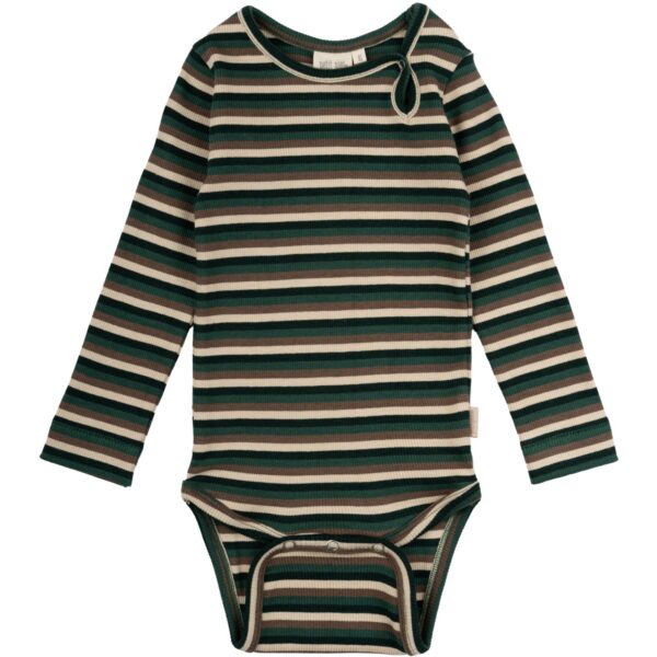 Petit Piao Emerald Green Multi Stripe Body Modal Multi Striped - Str. 56