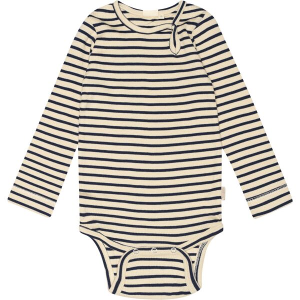 Petit Piao Indigo Plum/Dark Off White Body Modal Striped - Str. 56