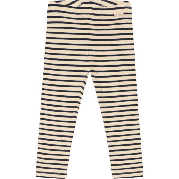 Petit Piao Indigo Plum/Dark Off White Leggings Modal Striped - Str. 104