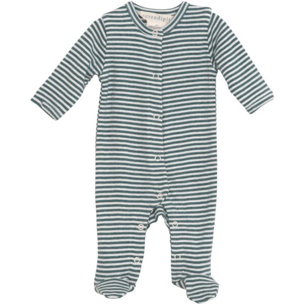 Serendipity Arctic/Offwhite Newborn Dragt Med Fødder - Str. 44