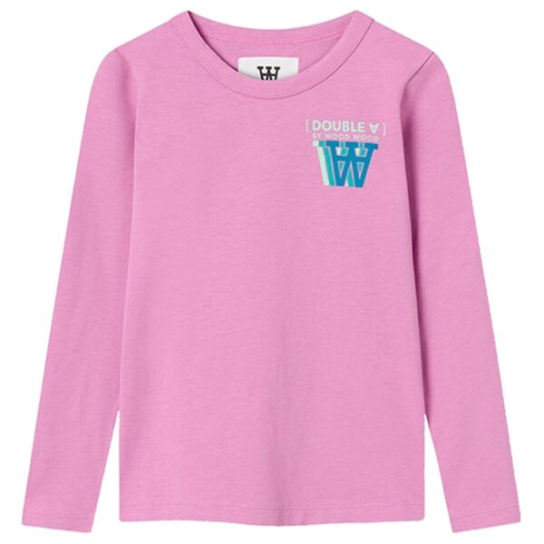 Wood Wood Rosy Lavender Kim Stackes Logo Bluse - Str. 13-14 år